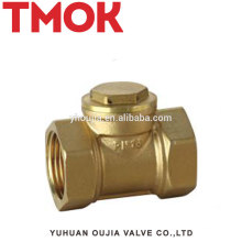 Top internal thread brass color check valve